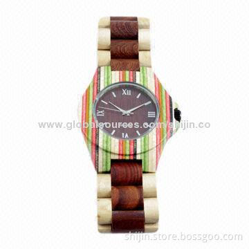 2014 fashion colorful wooden watch, Japan quartz movement, OEM orders are welcome
